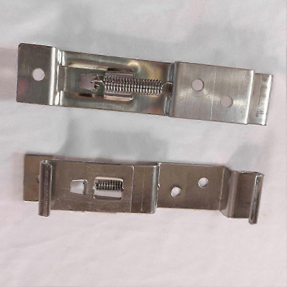 4 Rectangular Stainless Steel License Plate Spring Brackets for Car License Plate Frames and Trailers