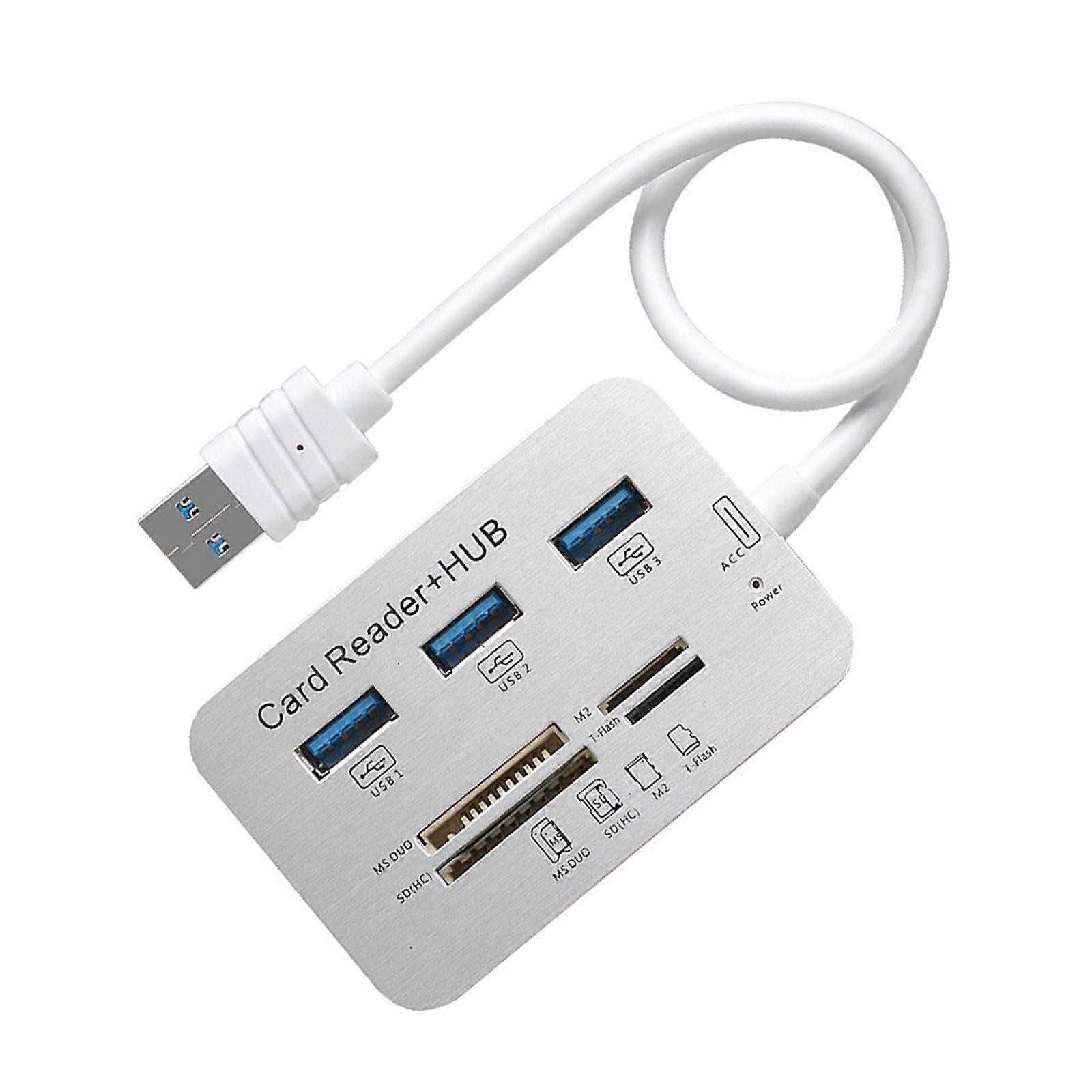 Ergonomic USB3.0 Card Reader and Hubs for Enhanceds Laptop and Desktop Functionality Multicolor