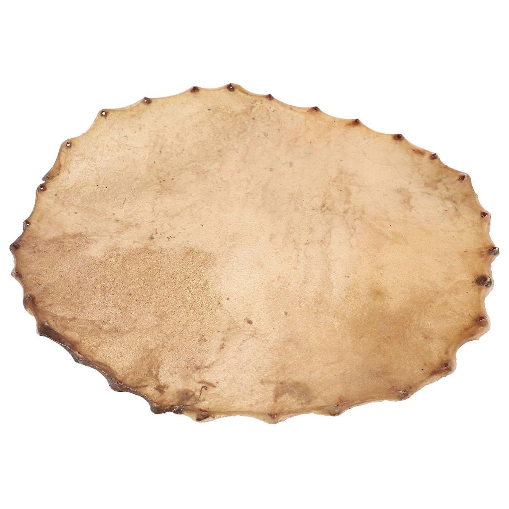 Large Cowhide Drum Head Replacement for Hand Drum with Warm Resonant Tone and Durable Natural Hide
