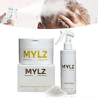 Lacca per capelli al sale marino per uomo con mango, texture da spiaggia e finitura opaca, set di argilla per capelli