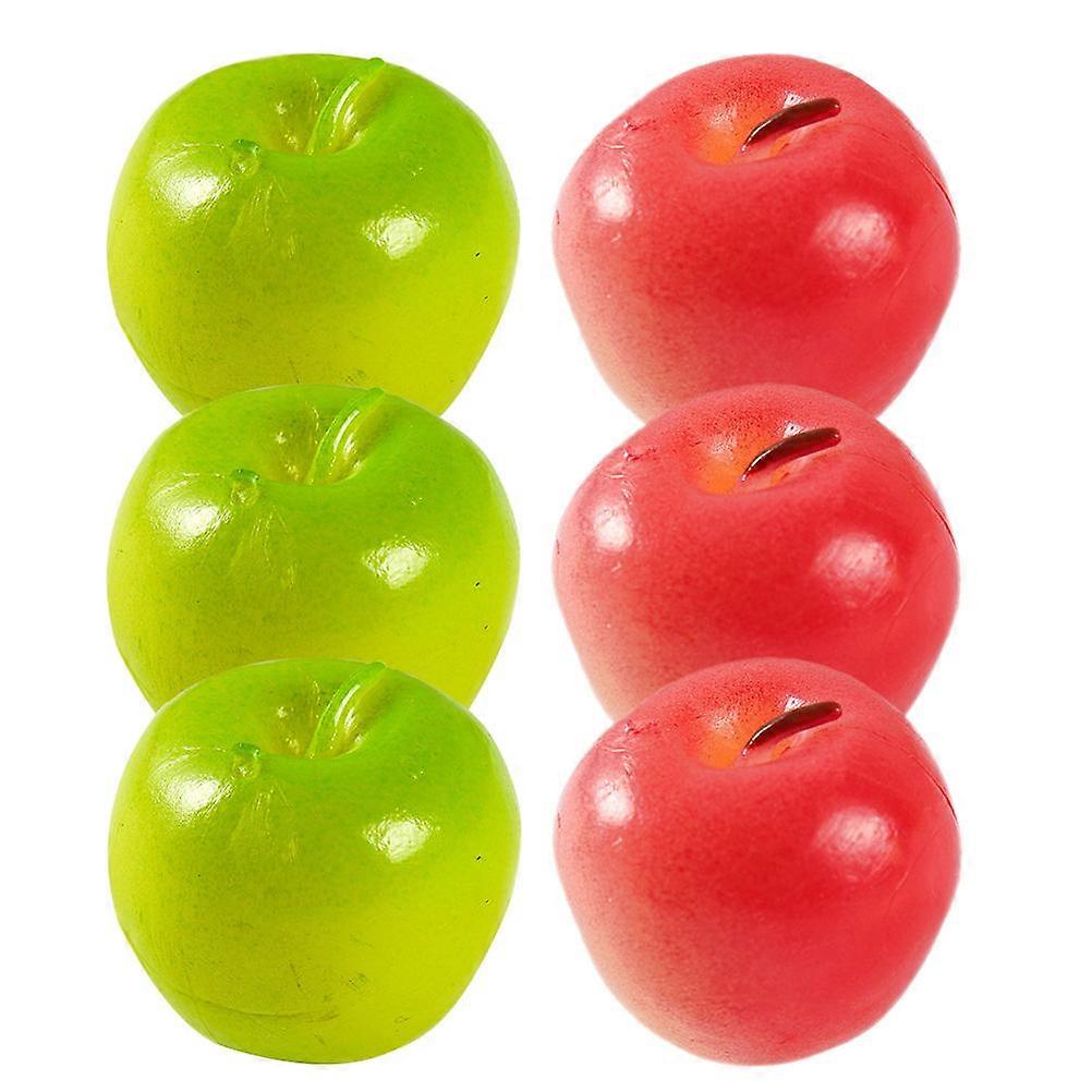 Mini Artificial Simulation for Decoration 6Pcs PVC Realistic Model