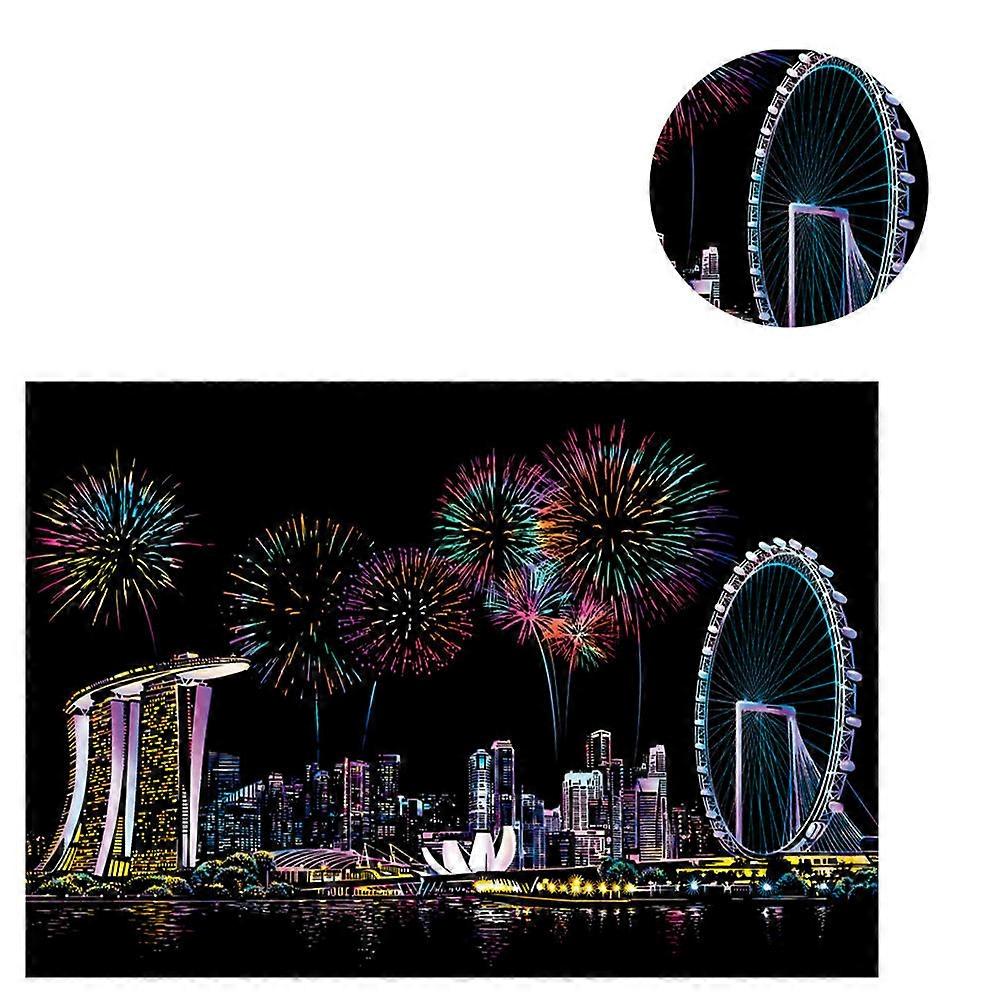 Handmade Scratching Drawing Adults DIY Craft Decompression Tool Gift