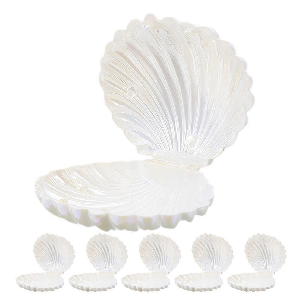 12pcs Elegant Seashell Candy Boxes Seashell Decorative Box Plastic Sea Shells Small Shell Container Candy Case Candy Containers