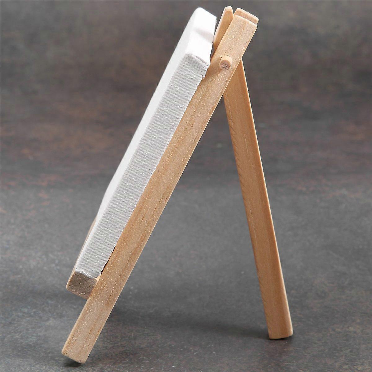 Conjunto de Mini Lona e Mini Cavalete de 5 polegadas para artistas de 3 polegadas x 3 polegadas