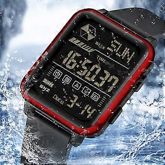 Vierkant ultradun herenhorloge voor buitensporten - Waterdicht, lichtgewicht, duurzaam digitaal horloge voor studenten, hardlopen, wandelen en dagelijks gebruik