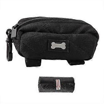 Waterproof Dog Poop Bag Holder Waist Pack (Black)
