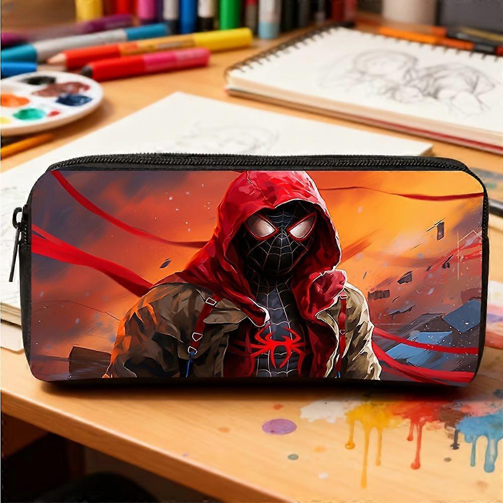 1pc MARVEL Spider-Man Pencil Case Suitable for & Office, High-Capacity Organizer with Spider-Man, Compact Multifunctional Bag for,, - Themed Gift for,