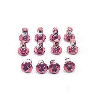 Śruby do tarcz hamulcowych M5x9mm, 12 szt., ze stali nierdzewnej, T25, do hamulców rowerowych, czerwone