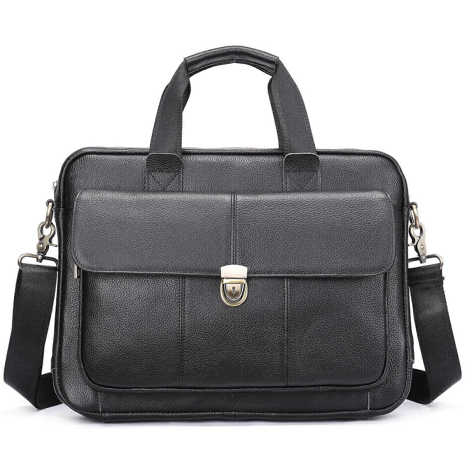 Men Briefcase Casual Retro Leather Handbag