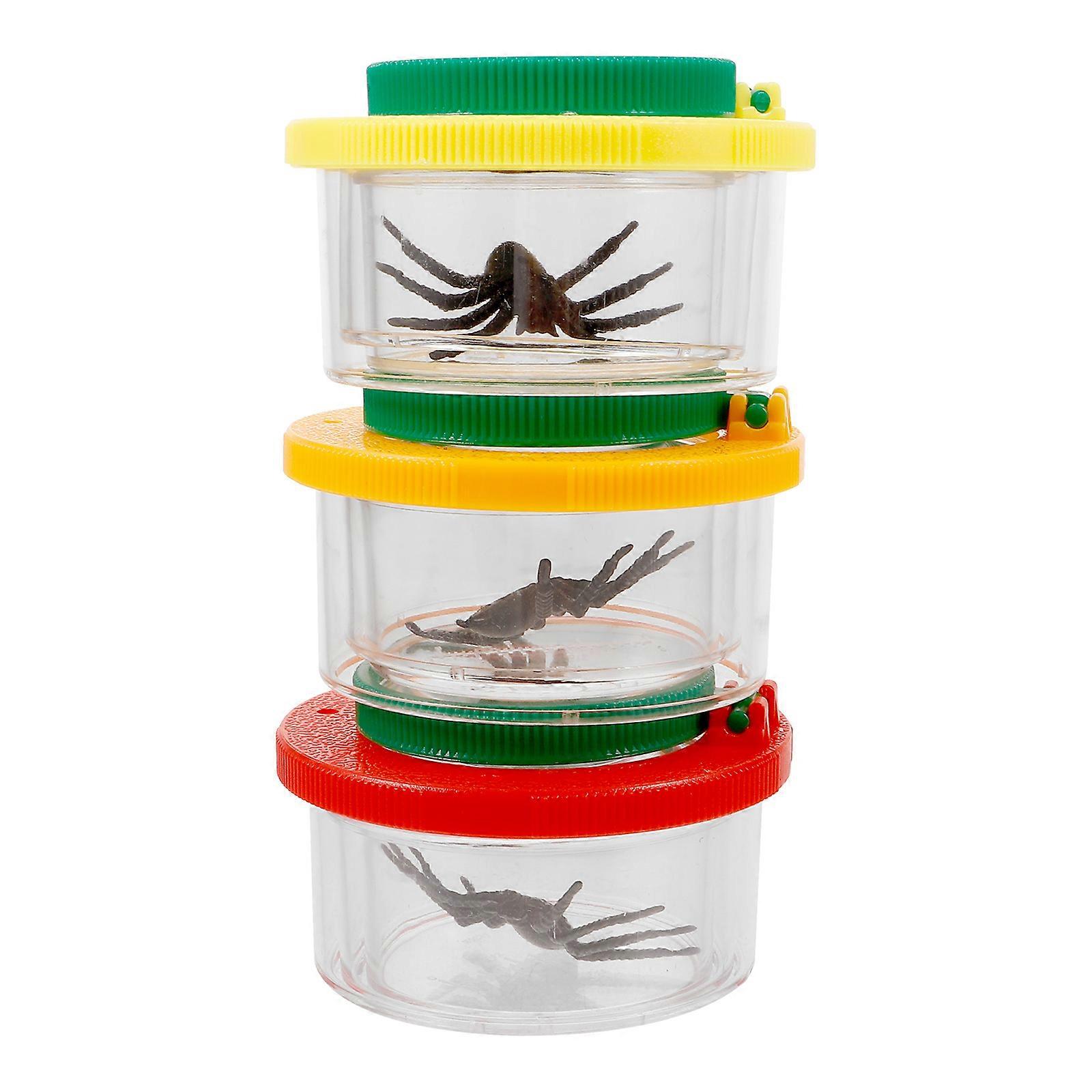 Magnifier Box for Insect Viewing 3Pcs Assorted Color Observation Container
