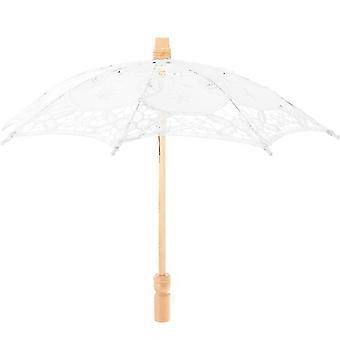 Wedding Umbrella White Lace Parasol Umbrella for Stage Performance 5Pcs