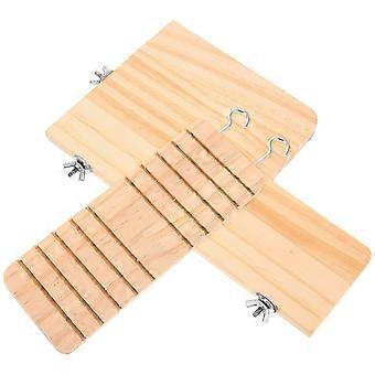 3-teiliges Hamsterkäfig-Plattformspielzeug aus Holz zum Klettern und Spielen im Innenbereich