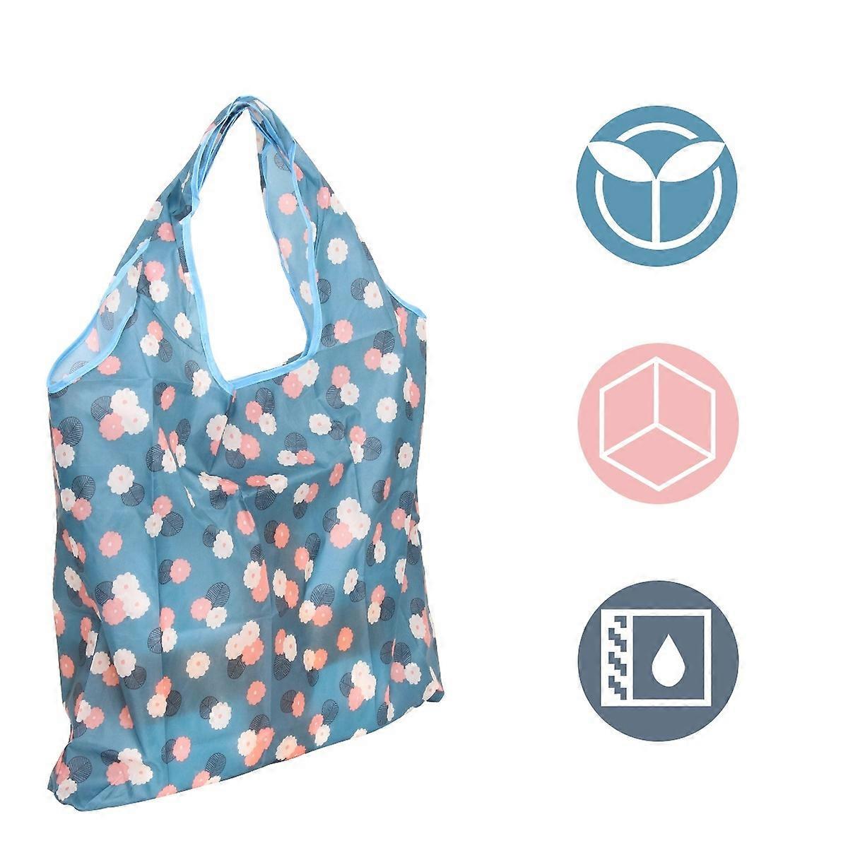 Foldable Shopping Bag Portable for Storage 2Pcs with Pattern