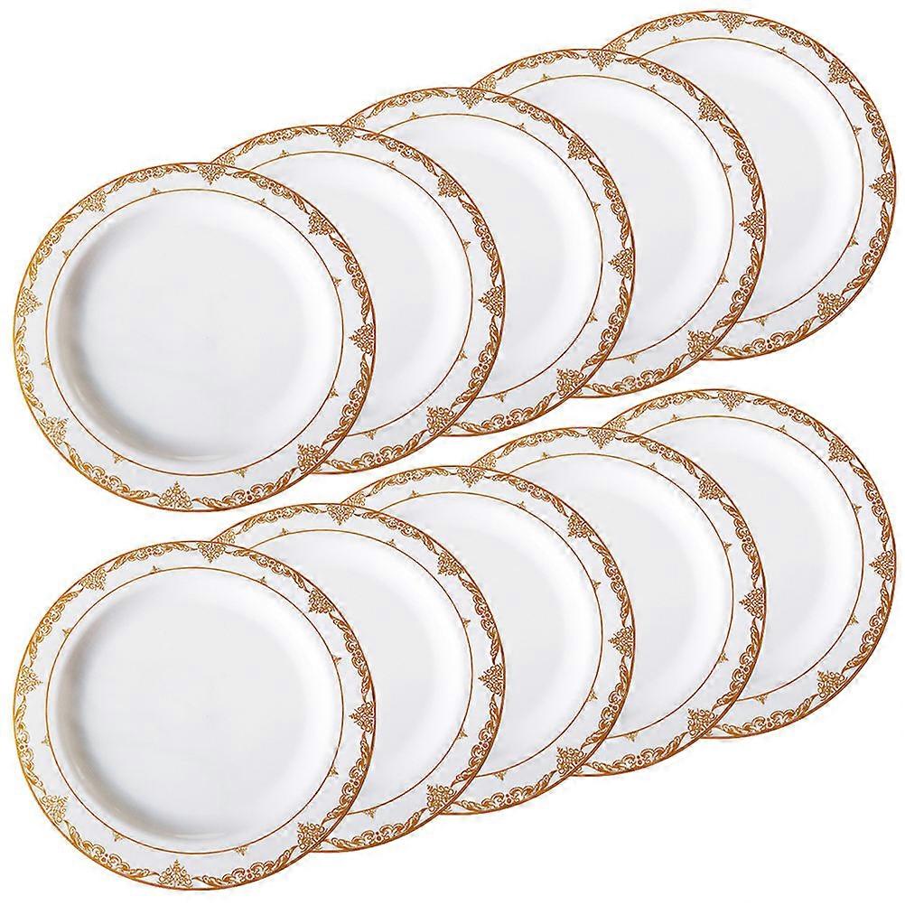 Dorado para servir 10 piezas de cena para fiesta