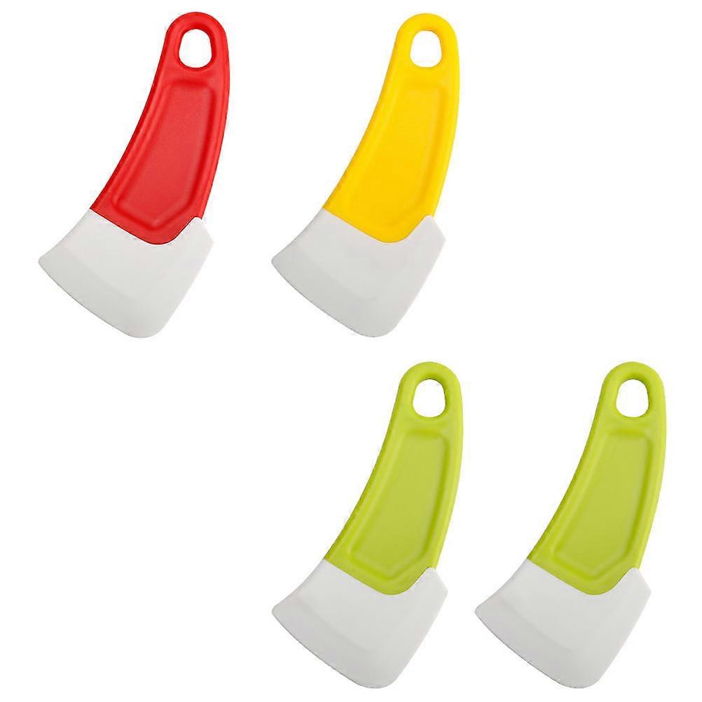 4Pcs Multifunctional Kitchen Scraper Pot Plate Scraper Jam Scraper Mixed color