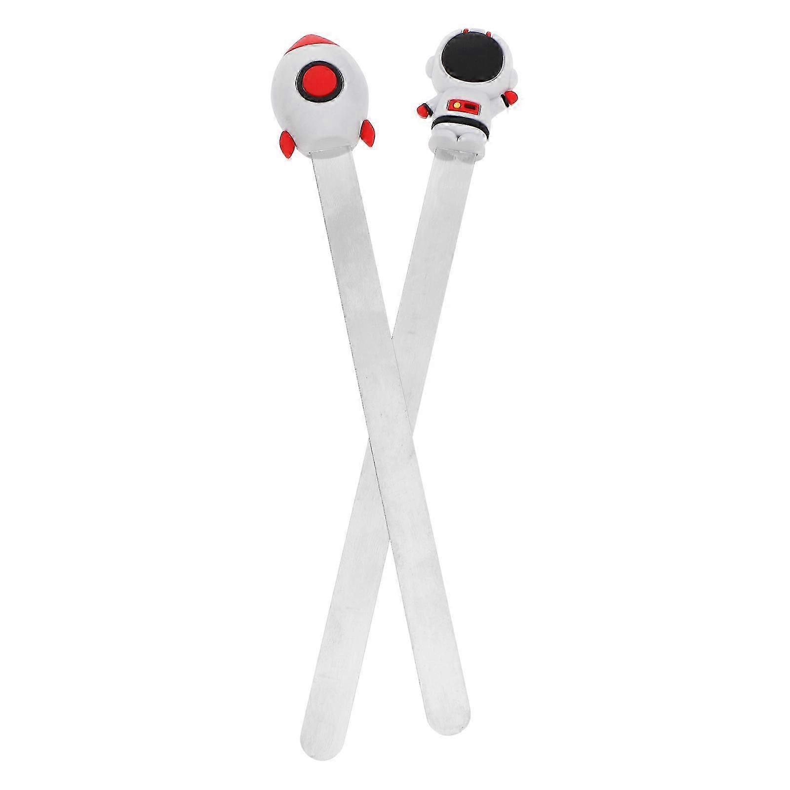 Page Marker Astronaut and Rocket Pattern Stationery Bookmark 2Pcs
