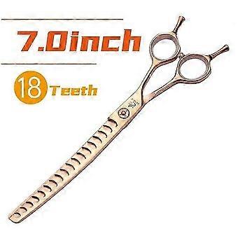 Curved Pet Thinning Shears 7.25" - Professional Grooming Scissors For Dogs And