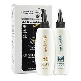 120g+120g Permanent Wave Curl Curly Perm Cream Liquid Cold Wave Hair Perm Lotion Solution for modstandsdygtig over for naturligt hår