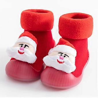 Suela suave antideslizante Niños Navidad Zapatos para niños pequeños Calcetines de piso Zapatos de gateo