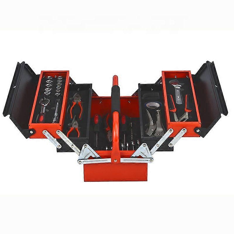Red-Toolbox/Dump Box Hardware Toolbox Storage Toolbox Iron Toolbox Electrician Toolbox (Three Layers)