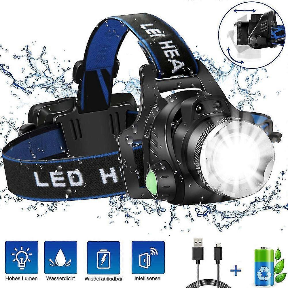 Headlamp Flashlight, Usb Rechargeable Led Head Lamp,waterproof