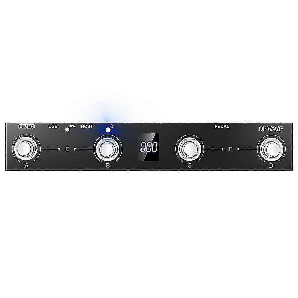 Wireless MIDI Controller Pro Keyboard Page Turner Foot Switch Support MIDI Host Interface Control Function Black