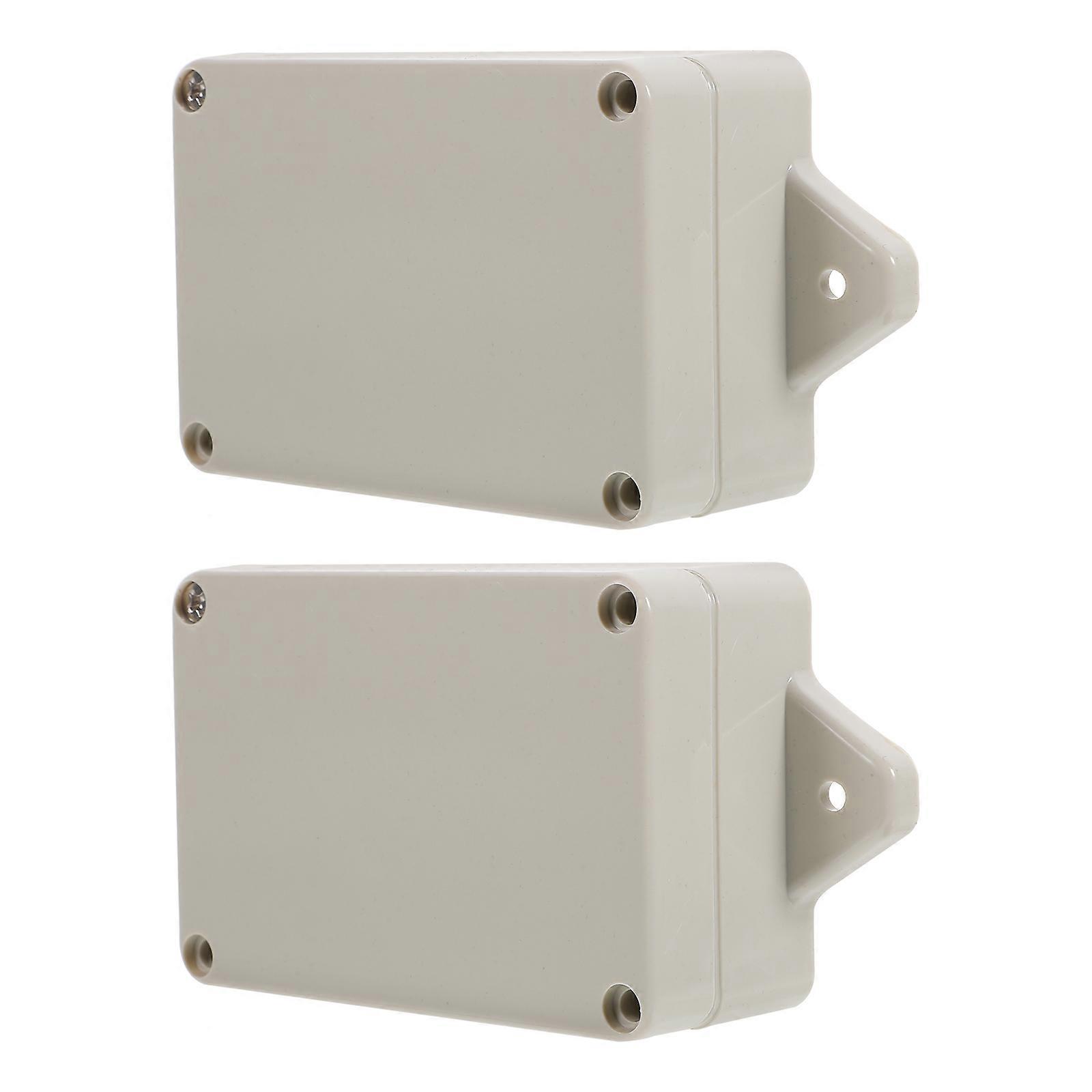 2Pcs Junction Box Electronic Junction Case Enclosure Project Box Plastic Electrical Circuit Board Case