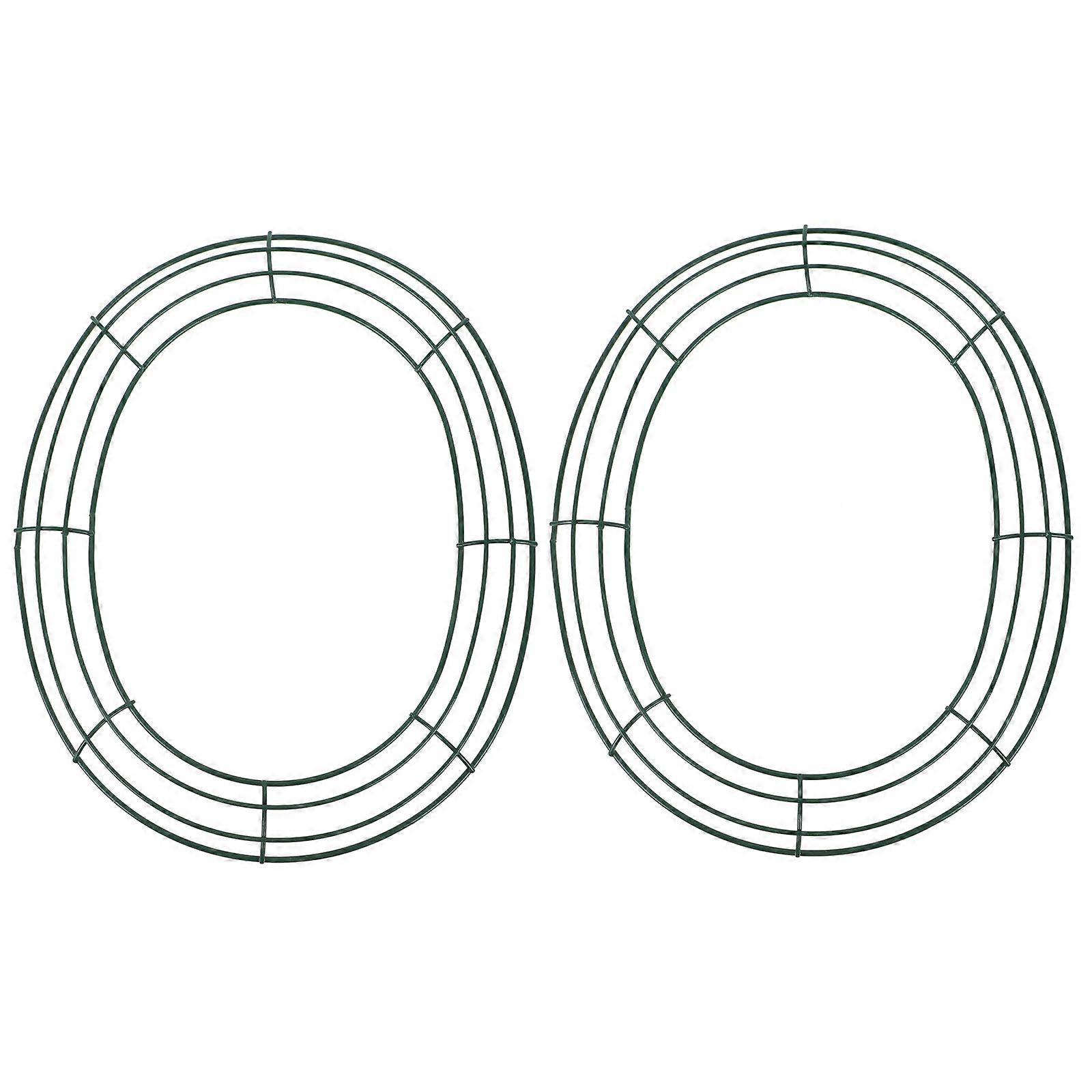 2Pcs Egg Shaped Wreath Frames Easter Wreath Making Rack DIY Craft Supplies