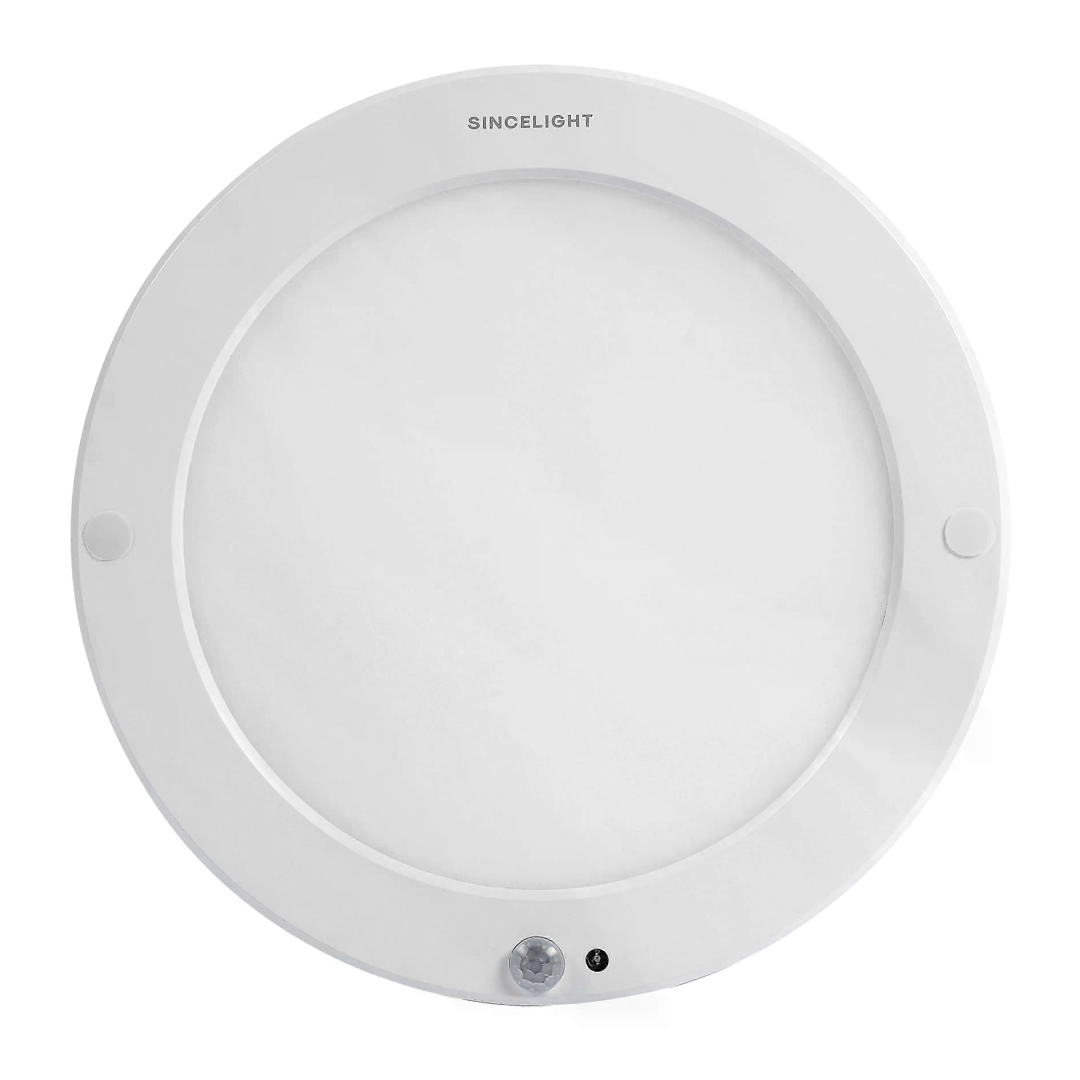 LED Motion Sensor Round Panel Ceiling Lamp Light Fixture with light Sensor and PIR Motion Detector Dual Mode Switchable
