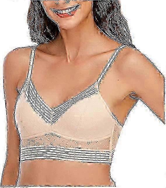Wireless Back Support Lift Bra with U-Shape Push-Up Deep V Backless Design