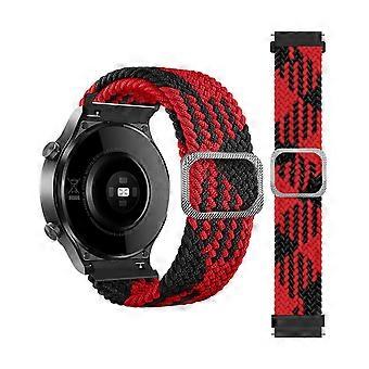 26mm Red Black QuickFit Elastic Nylon Strap Breathable Replacement Watch Band for Garmin Fenix 7X