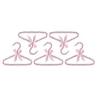 Pet Clothes Hangers Small Plastic Hangers for Display 5Pcs Pink Design