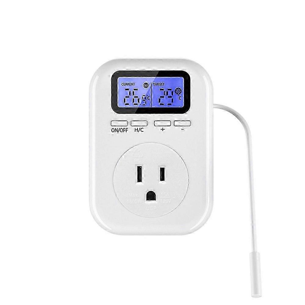 Smart Plug Thermostat Temperature Controller with LCD Display Heating/ Cooling Mode °C/℉ Switchable Plug & Play US Plug