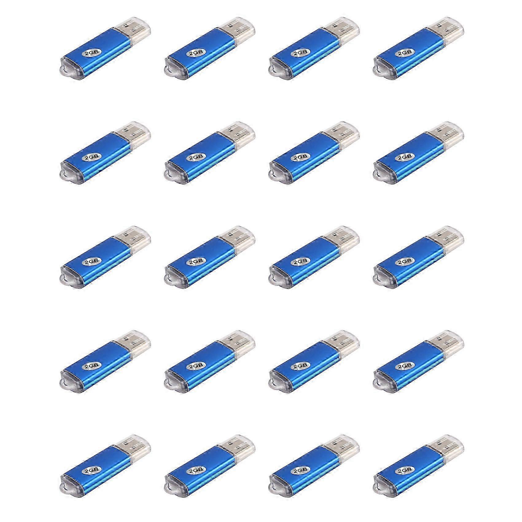 20X 2GB USB 2.0 Flash U Disk Blue