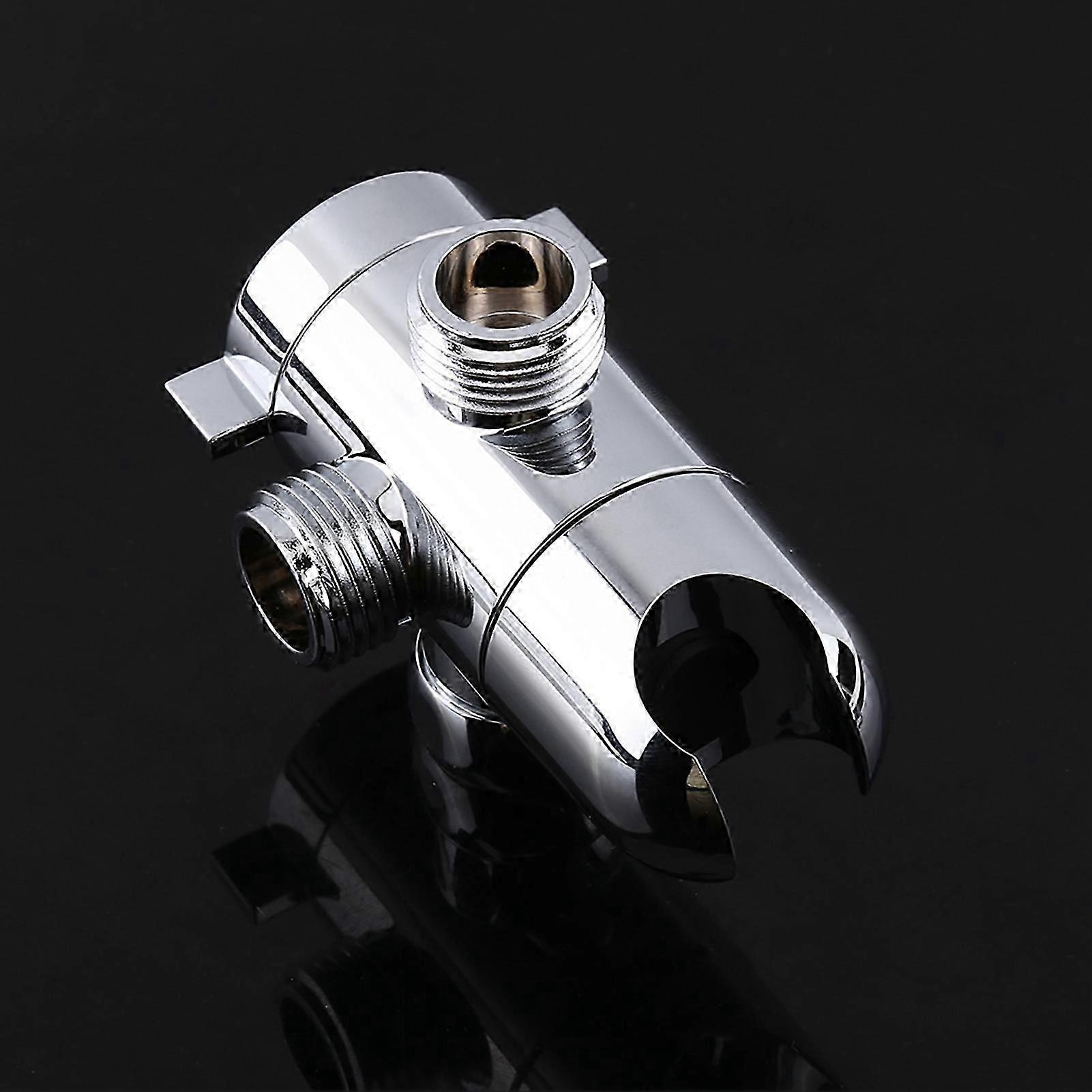 Shower Head Diverter Valve 3-Way Adjustable Chrome 8.5x6.7cm
