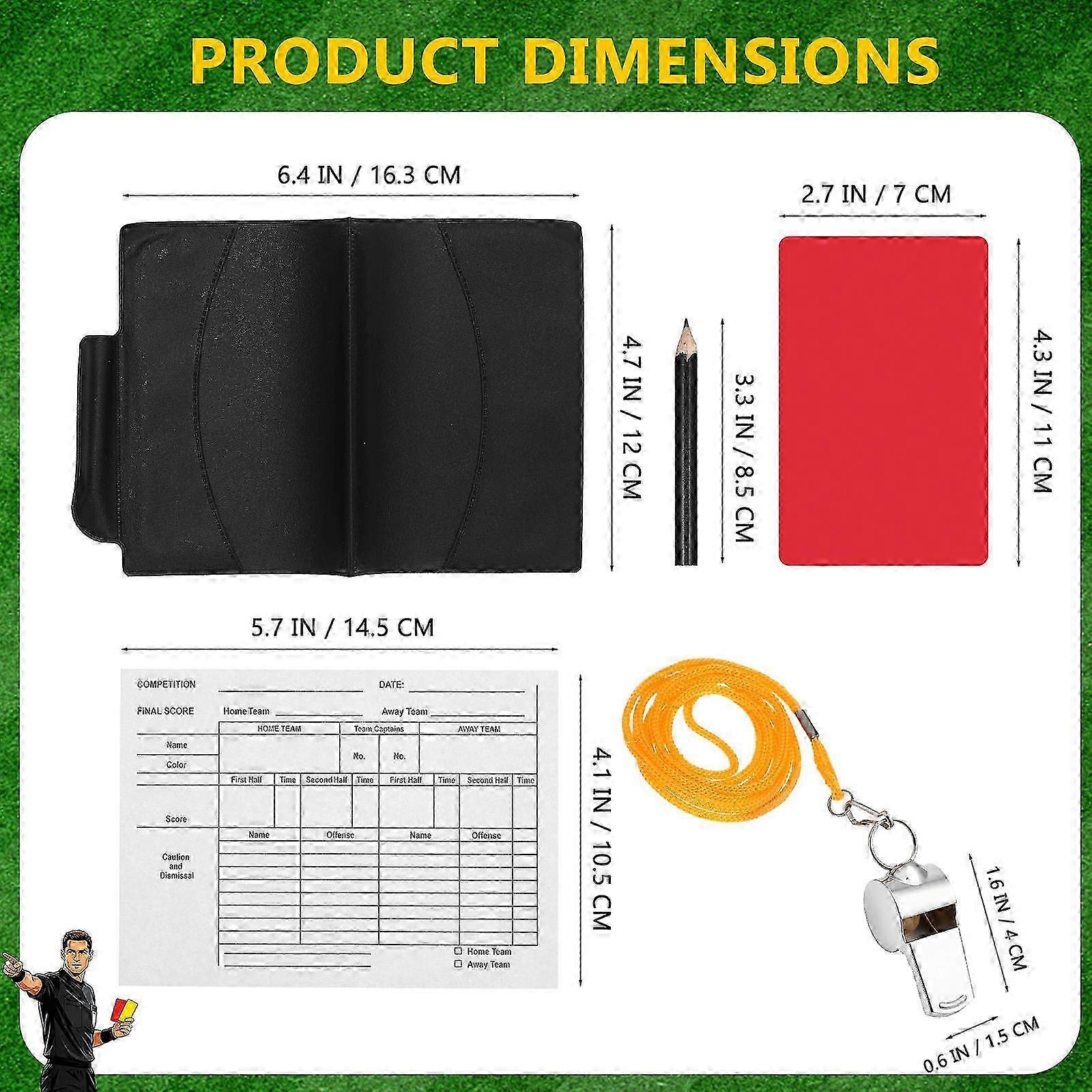 1 Set Professional Referee Kits Standard Referee Cards Portable Referee Wallets