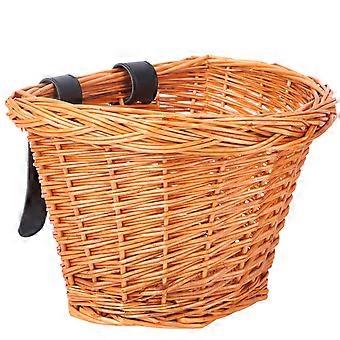 Willow Woven Bike Basket for Front Handlebar with Detachable Design