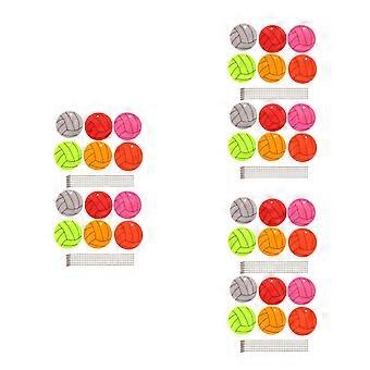 36Pcs Volleyball Reflective Pendant Keychain for Backpack Visibility