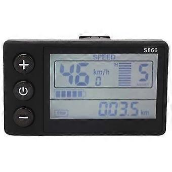 Elektrisches Fahrrad S866 LCD-Display 24 V 36 V 48 V 60 V Wasserdichtes elektrisches Fahrrad-LCD-Display für Ersatzmodifikationen