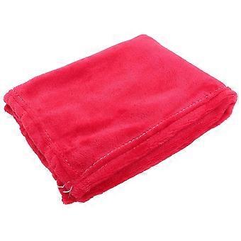 Manta de lã para animais de estimação, aconchegante e de cor sólida, ideal para aquecer. Vermelho vivo.