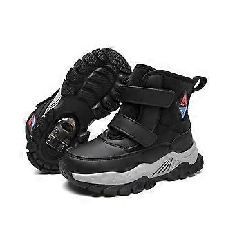 Winter Ankle Snow Boots, Plush-Lined Thickened Upper, Slip-Resistant with Hook-and-Loop Fasteners, Tie-Free Wear, Multiple Colors for Outdoor Use