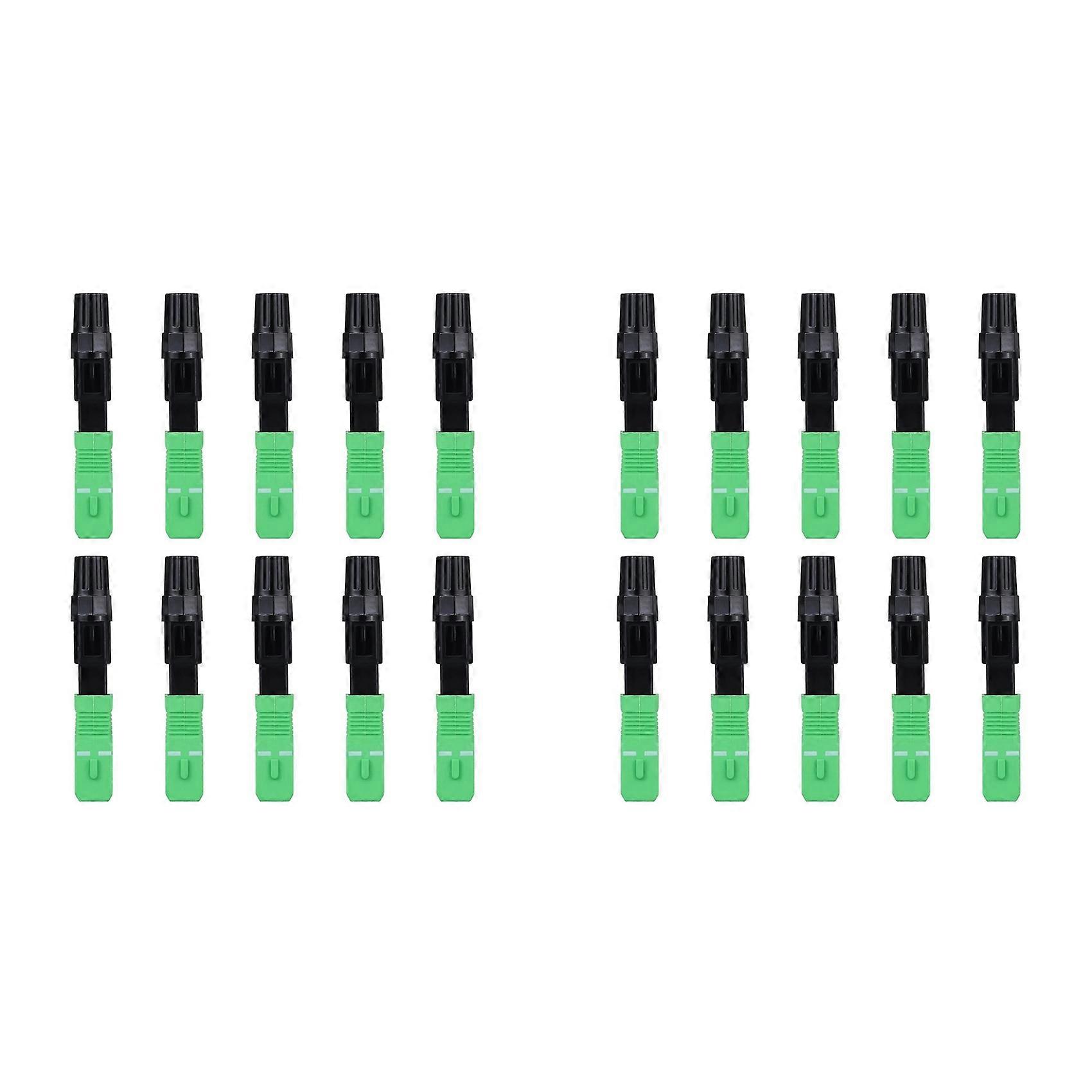 20pcs SC APC Optical Fiber Fast Cold Quickly Connector Optic Cable Adapter Singlemode
