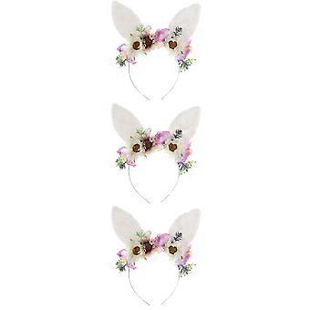 Oster-Haarschmuck-Set mit niedlichen Katzenohren (3-teilig)