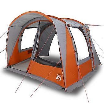 vidaXL Autotent 4-persoons waterdicht grijs en oranje