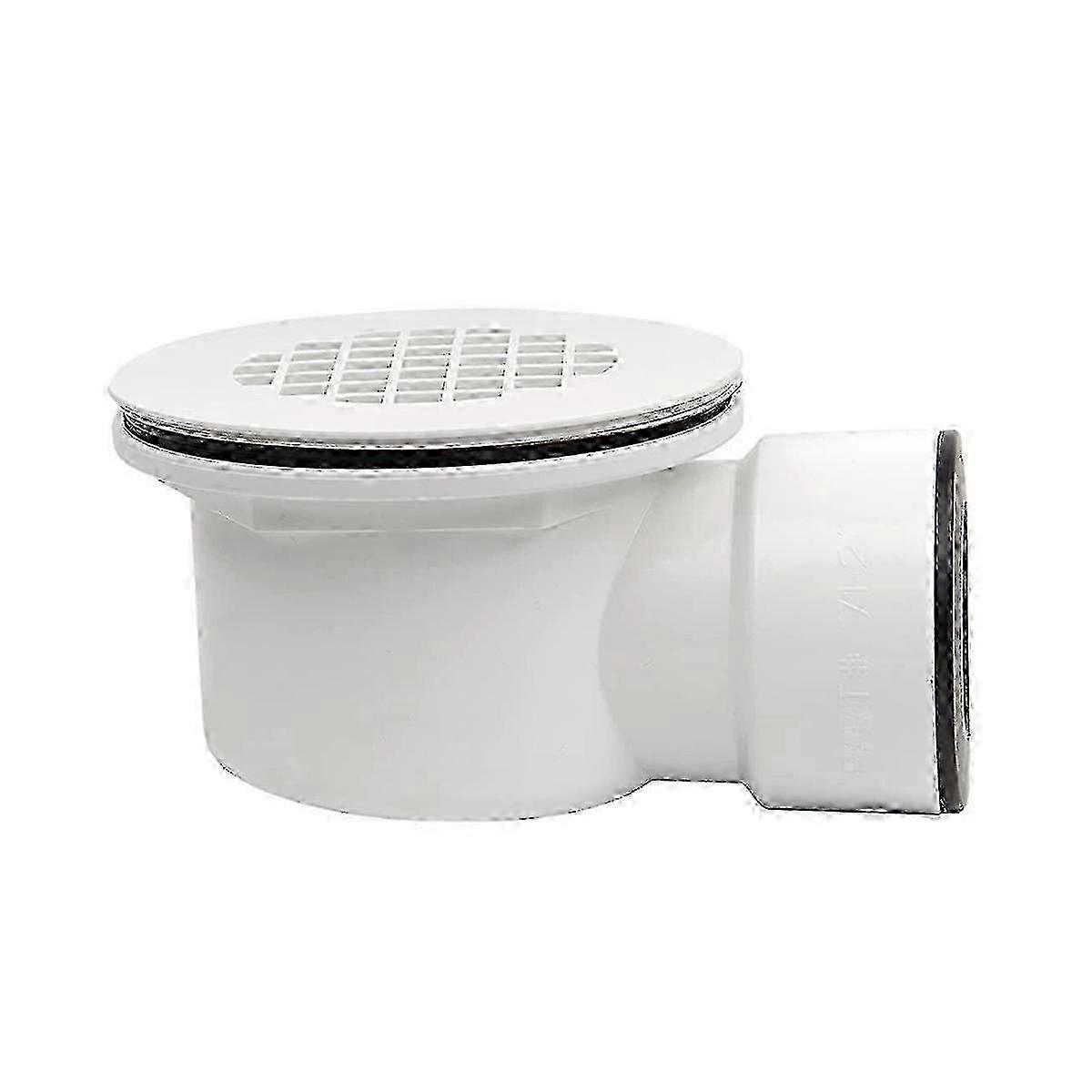 Low Profile Shower Base Drain with Percompatible withated Strainer Side Outlet Drain
