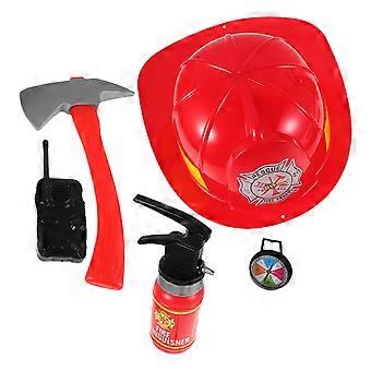Kids Firefighter Roleplay Toy Set with Fire Extinguisher and Accessories for Playing Use