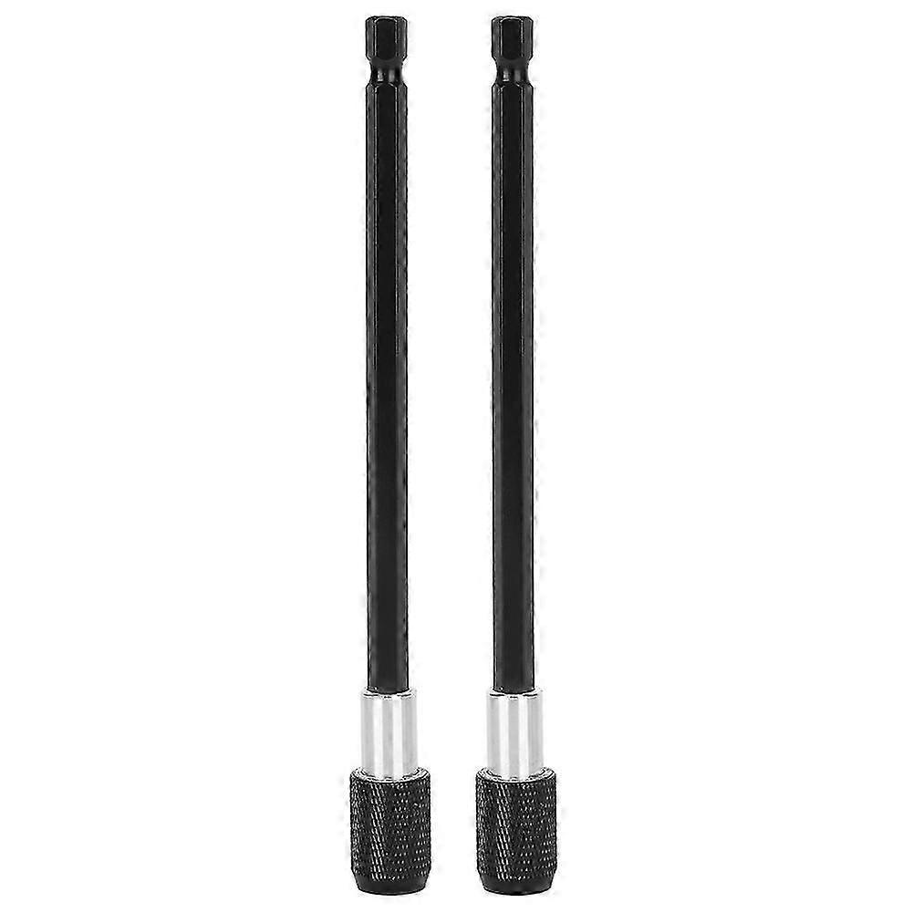 2Pcs Quick Release Hex Screwdriver SelfLocking Extension Rod compatible with Electric Drill 150mm