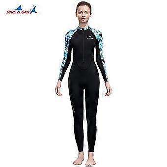 Womens Full-Body Rash Guard Wetsuit Snorkeling Diving Surfing UV Protection Quick Dry Nylon