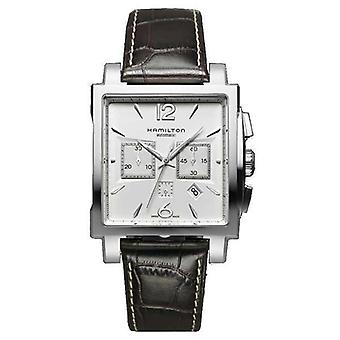 Hamilton watch xl.jm.square auto chrono automatic analog man watch with cowhide bracelet H32666555
