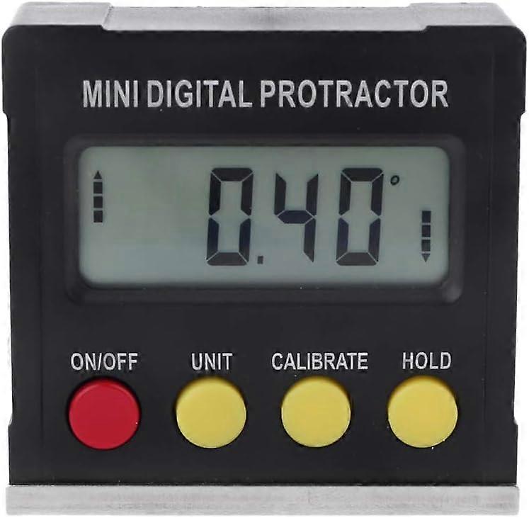 360° Digital Angle Protractor - Electronic Inclinometer - Magnetic Bas